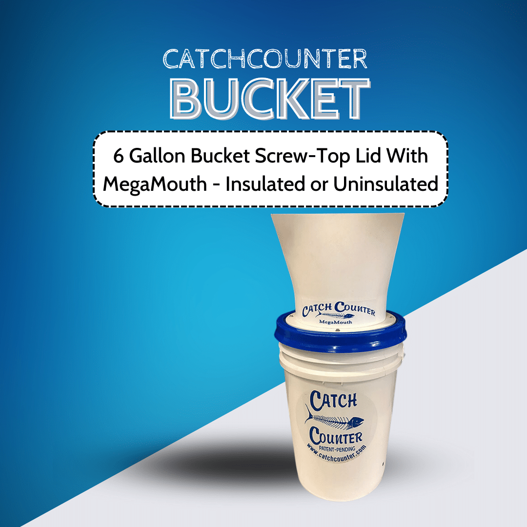 CatchCounter 6 Gallon Bucket - Screw-Top Lid With MegaMouth